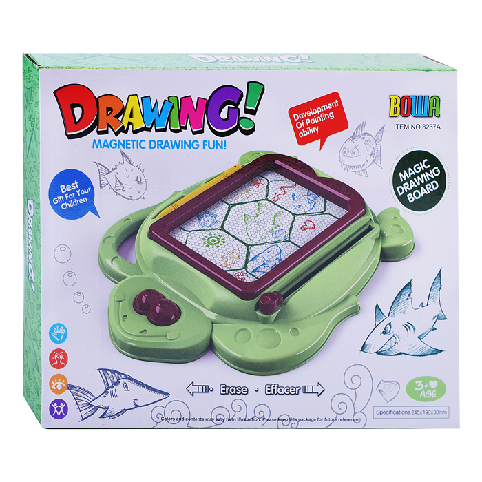 Фото к товару Доска для рисования 8267A "Черепашка" в коробке Доска для рисования 8267A "Черепашка" в коробке