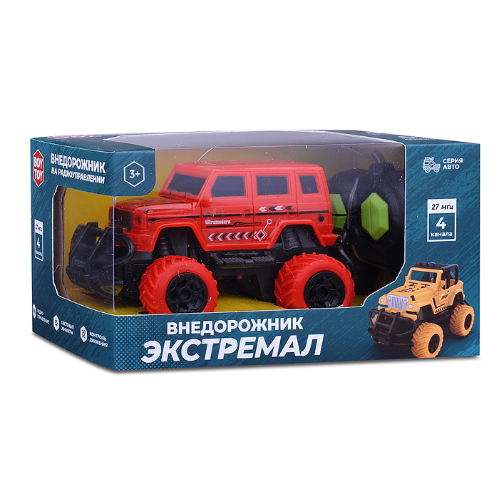 Машина BT0020-2 "Внедорожник Экстремал-2" р/у, 27 MHz, в коробке