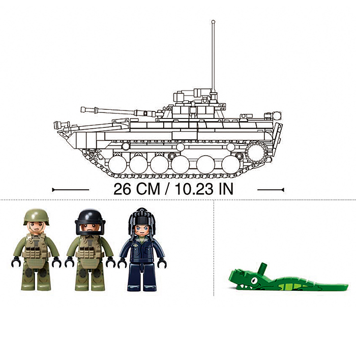 Фото к товару Конструктор M38-B1136 "Боевая машина пехоты БМП-2" (738 дет.) в коробке Конструктор M38-B1136 "Боевая машина пехоты БМП-2" (738 дет.) в коробке