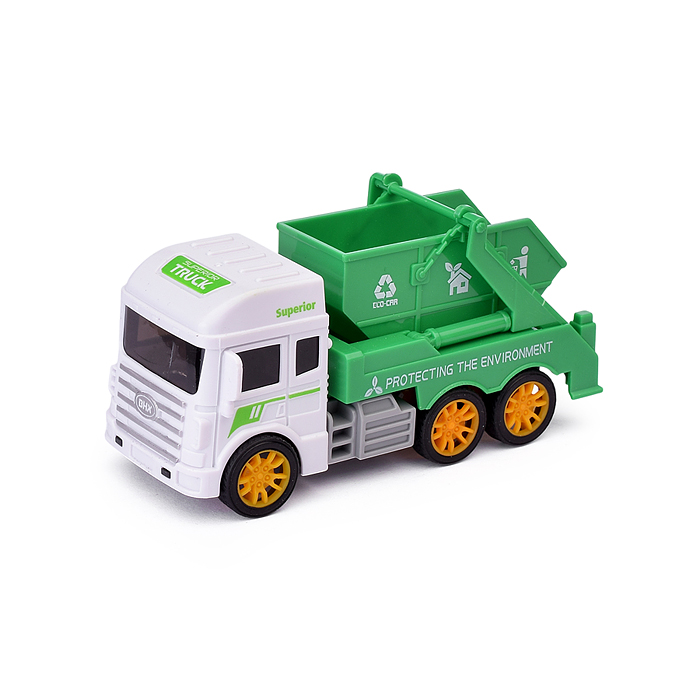 Машина BHX890 "Мусоровоз с контейнерами" 4 вида, в пакете