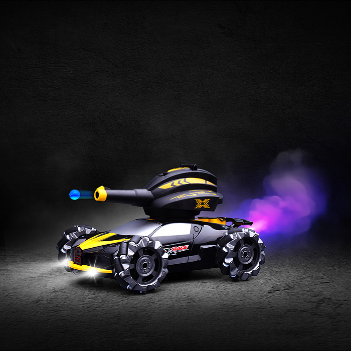 Фото к товару Машина QF667-2A "Буря-2" с пушкой и паром, на р/у 27 MHz, в коробке Машина QF667-2A "Буря-2" с пушкой и паром, на р/у 27 MHz, в коробке