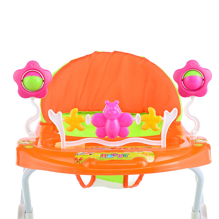 Фото к товару Ходунки 902-B-3 "Бабочка с цветочками" (зеленый-оранжевый) в пакете Ходунки 902-B-3 "Бабочка с цветочками" (зеленый-оранжевый) в пакете