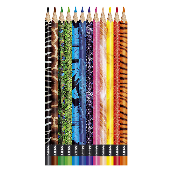 Карандаши цветные 12 цв. "Color'peps" декорированный корпус, в картонной 