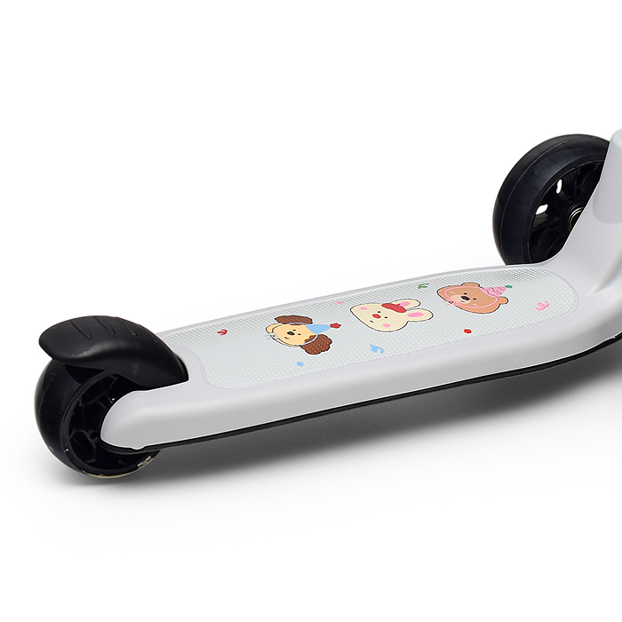 Самокат U001189Y 3-х кол., PU, цвет белый