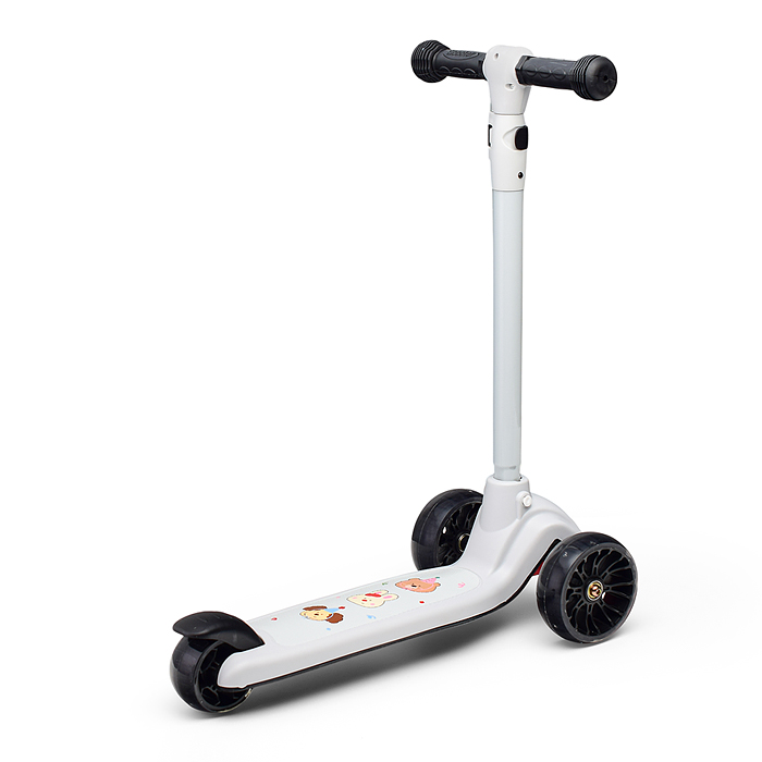 Самокат U001189Y 3-х кол., PU, цвет белый