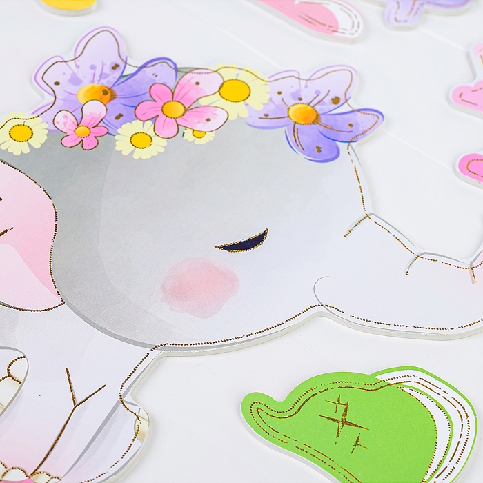 Наклейки интерьерные "Зверушки" МИКС самоклеющиеся фигурные ,объёмные  размер наклейки 31* 48 см..