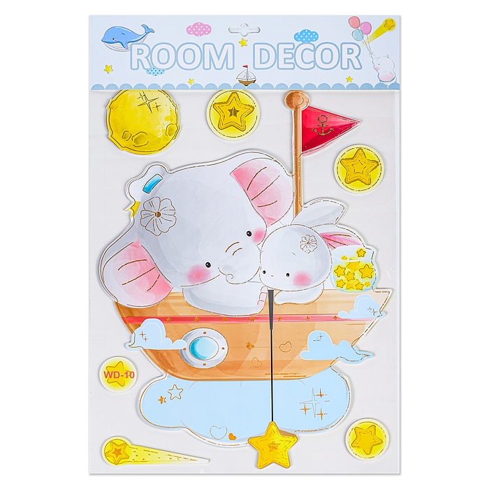 Наклейки интерьерные "Зверушки" МИКС самоклеющиеся фигурные ,объёмные  размер наклейки 31* 48 см..