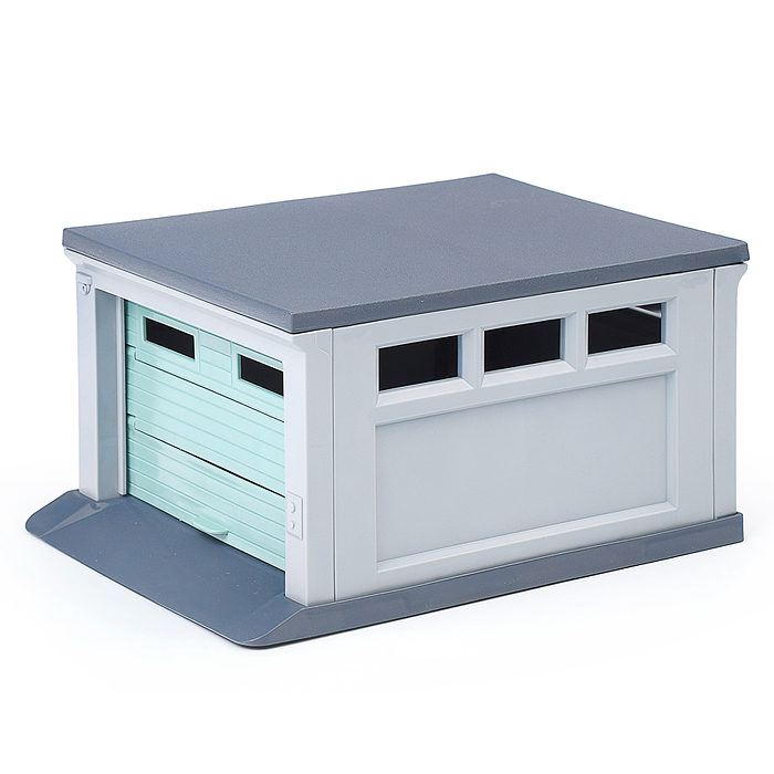 Фото к товару Гараж для машинок (серый, мятный) 187х136х95 мм. Гараж для машинок (серый, мятный) 187х136х95 мм.