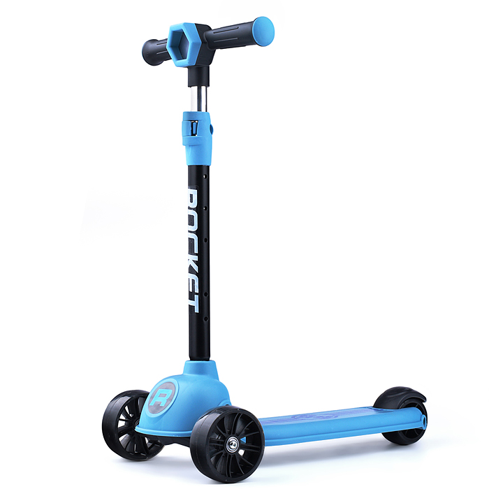 Самокат 3-х колесный ROCKET, синий