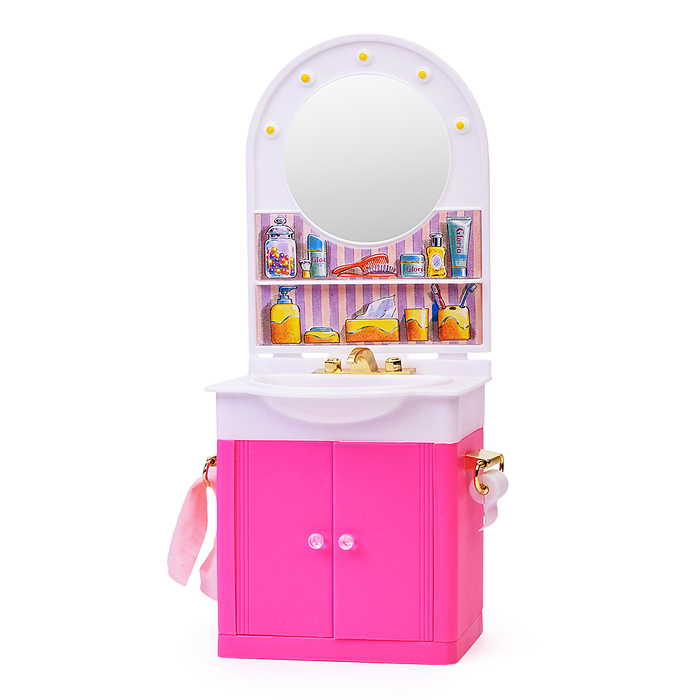 Набор мебели для кукол 98020 "Ванная комната с душевой кабиной" в коробке