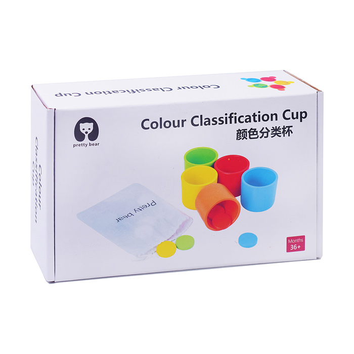 Игра развивающая D1548 "Цветные стаканчики" в коробке