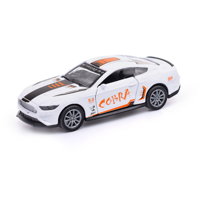 Машина металл K174B13 "Кобра" (свет, звук) в коробке