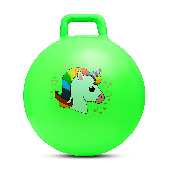 Мяч с ручкой 45см 00-1570 "Единорог" (цвет в ассортименте)