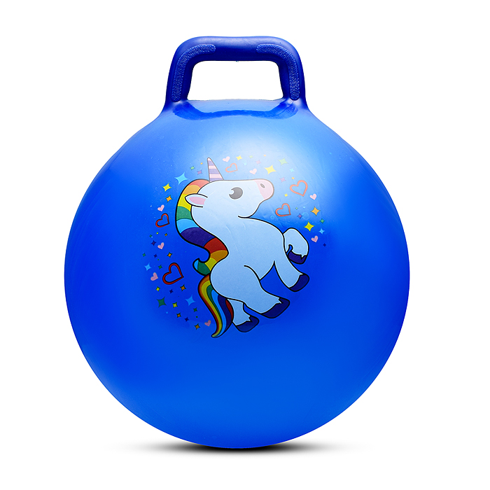 Мяч с ручкой 45см 00-1570 "Единорог" (цвет в ассортименте)