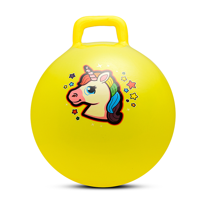 Мяч с ручкой 45см 00-1570 "Единорог" (цвет в ассортименте)