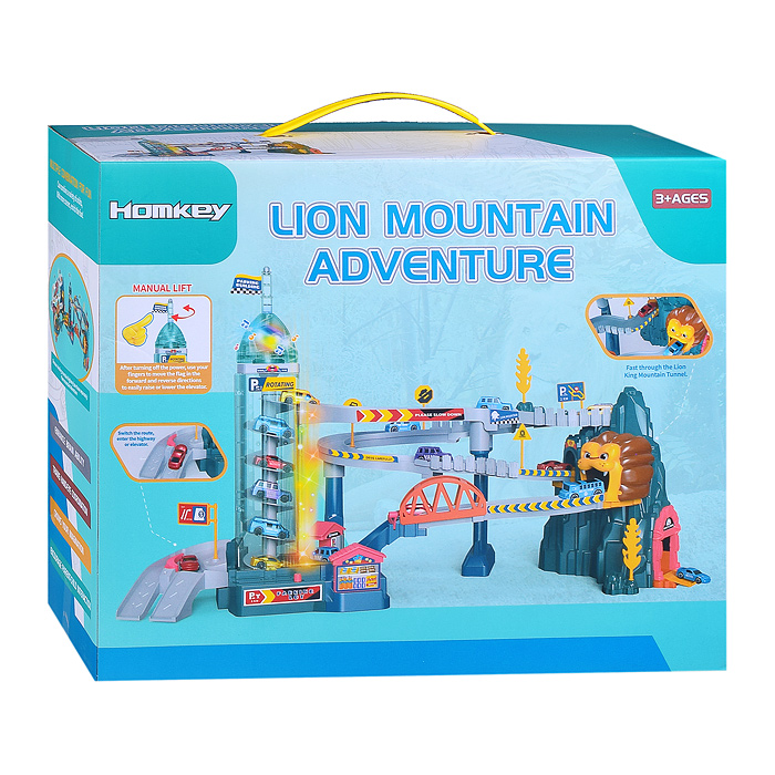 Фото к товару Паркинг-Трек 5503A "Лев" на батарейках, в коробке Паркинг-Трек 5503A "Лев" на батарейках, в коробке