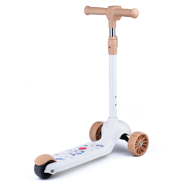 Самокат 3-х колесный ROCKET, белый