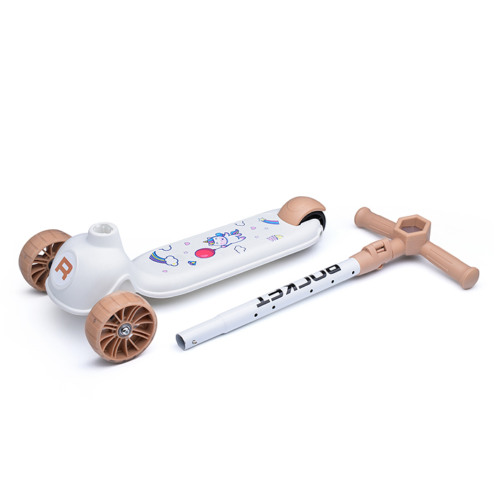 Самокат 3-х колесный ROCKET, белый