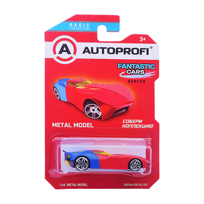 Машинка коллекционная 1:64, Серия Fantastic Cars, синий/красный Машинка коллекционная 1:64, Серия Fantastic Cars, синий/красный
