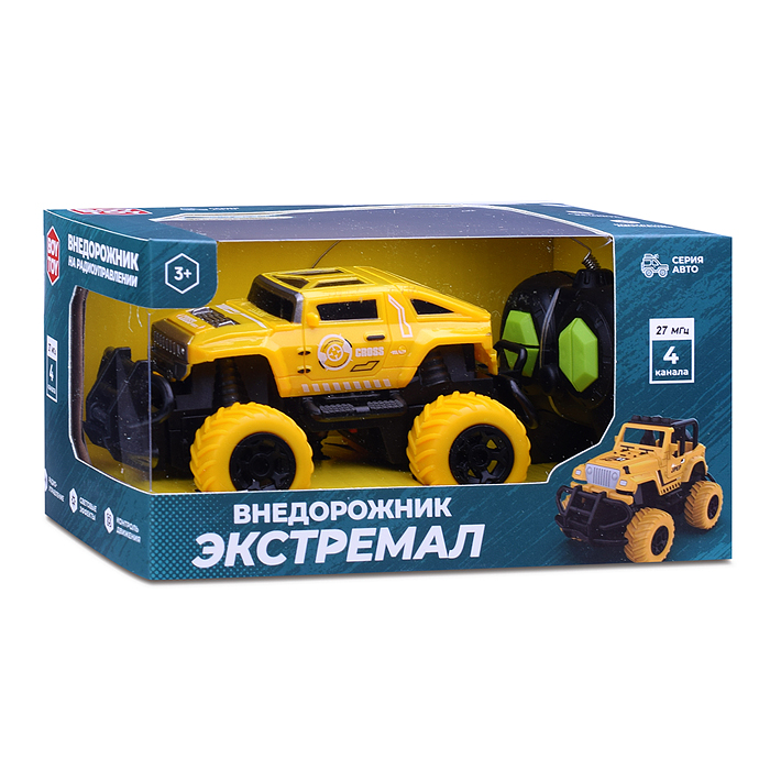 Фото к товару Машина BT0020-5 "Внедорожник Экстремал-5" р/у, 27 MHz, в коробке Машина BT0020-5 "Внедорожник Экстремал-5" р/у, 27 MHz, в коробке
