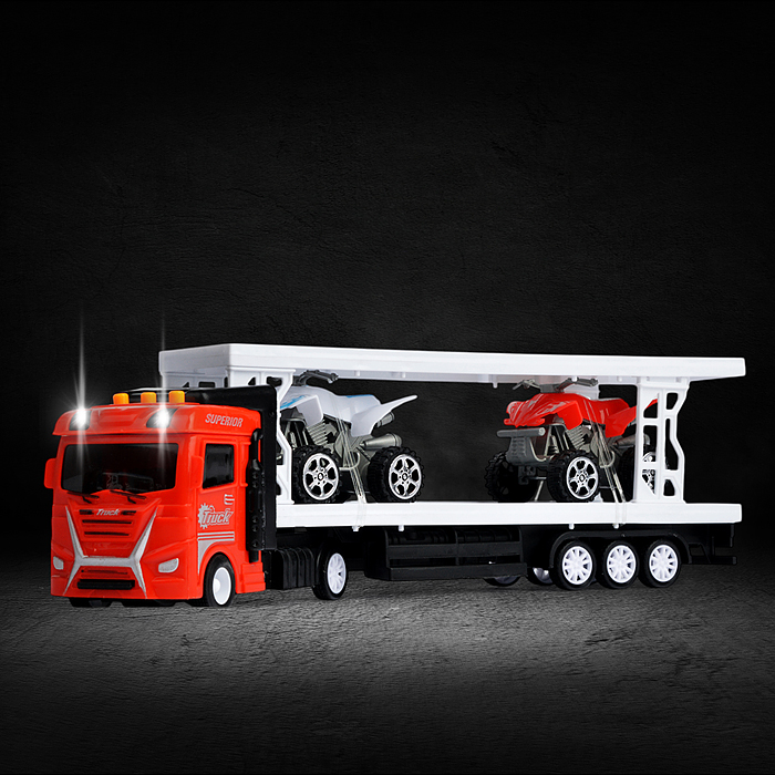 Автовоз 99A6-3C с квадроциклами, в коробке