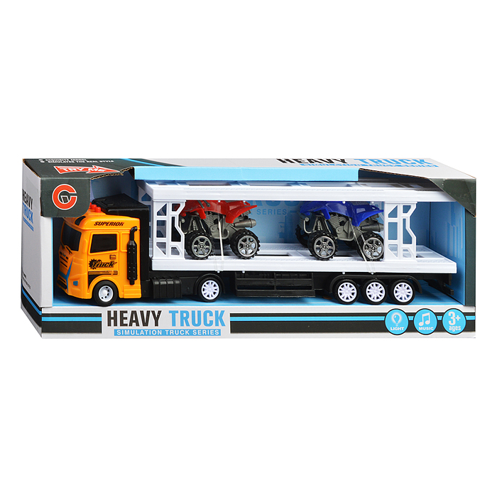 Автовоз 99A6-3C с квадроциклами, в коробке