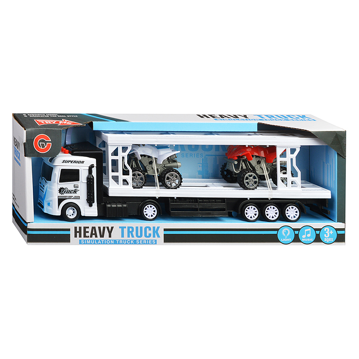 Автовоз 99A6-3C с квадроциклами, в коробке