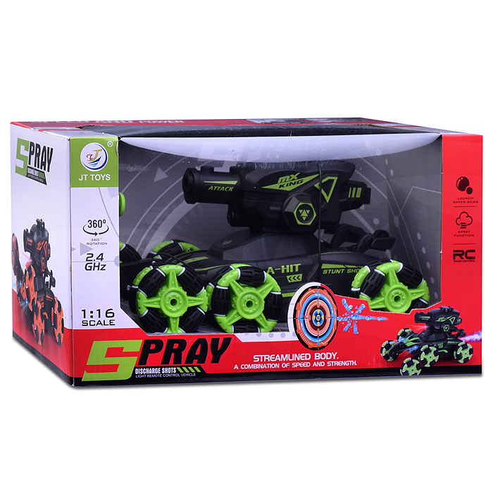 Машина JT647 "Трюковая" с распылителем воды, р/у, 27 MHz, в коробке