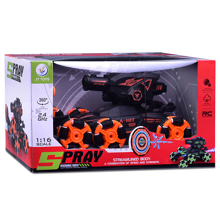 Машина JT647 "Трюковая" с распылителем воды, р/у, 27 MHz, в коробке
