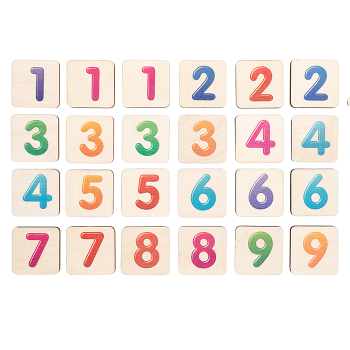 Лото с деревянными фишками "Моя первая арифметика" (деревянная коробка)