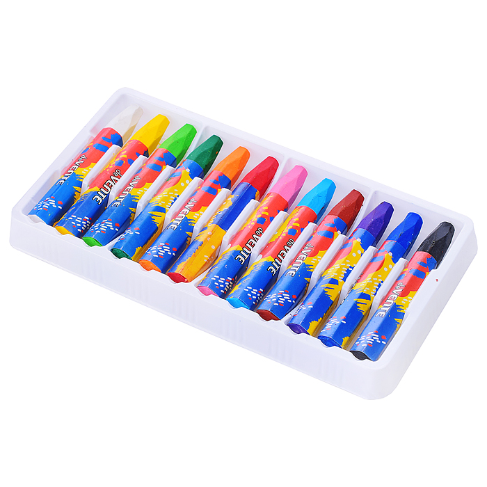 Мелки пастельные масляные"Cosmo" 12 цветов, шестигранное сечение 74x10 мм, в картонной коро