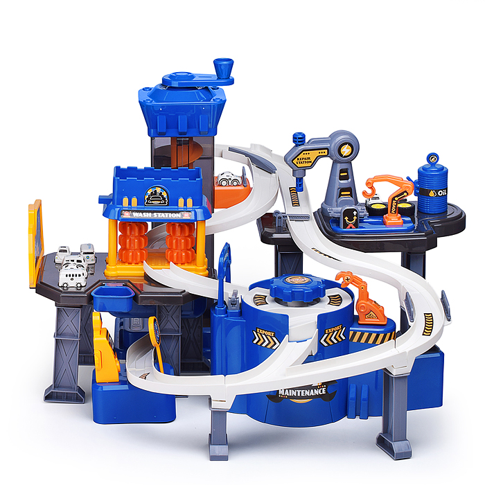 Парковка-трек JP588-12 "Полицейский участок" в коробке