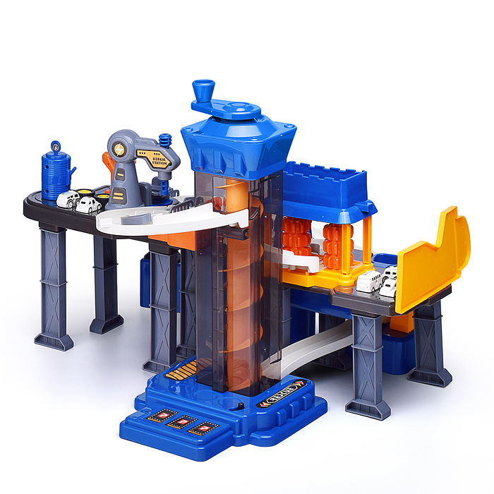 Парковка-трек JP588-12 "Полицейский участок" в коробке