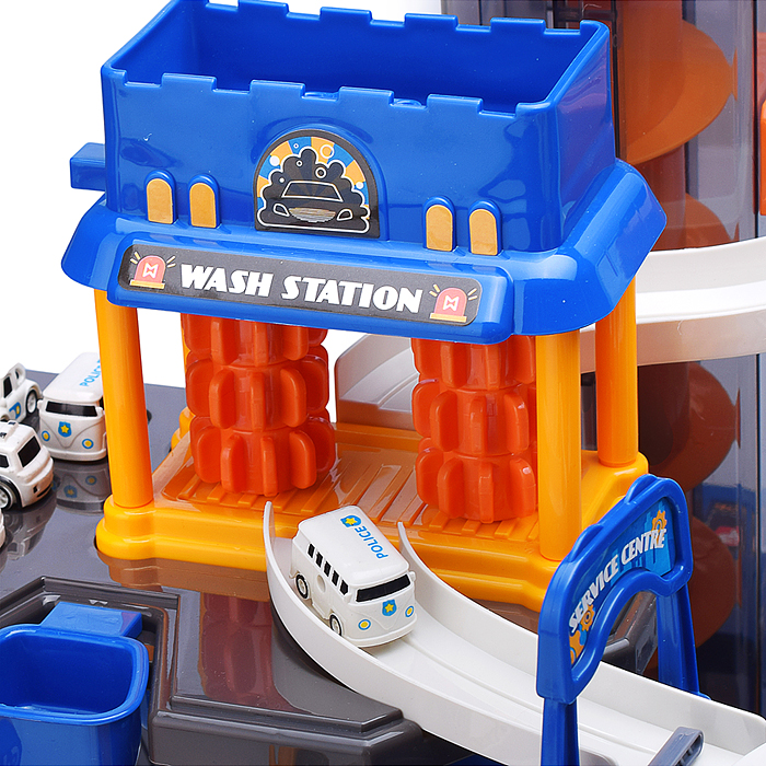 Парковка-трек JP588-12 "Полицейский участок" в коробке