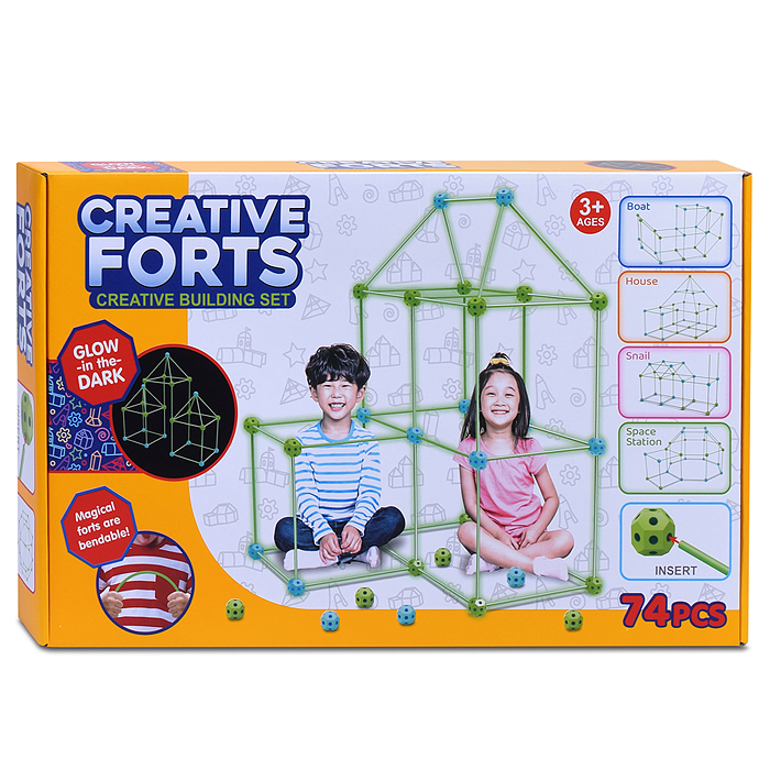 Конструктор ZP012 "Палатка" (74 дет.) в коробке