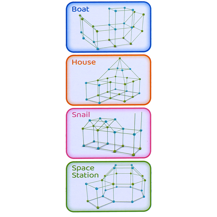 Конструктор ZP012 "Палатка" (74 дет.) в коробке