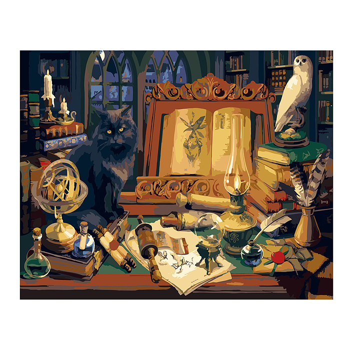 Холст с красками 40х50 по номерам "Магический натюрморт" (30цв.) 