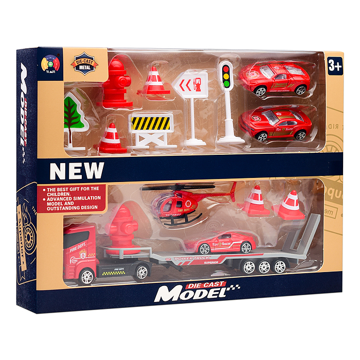 Набор транспорта G3688B "Пожарные машины" в коробке