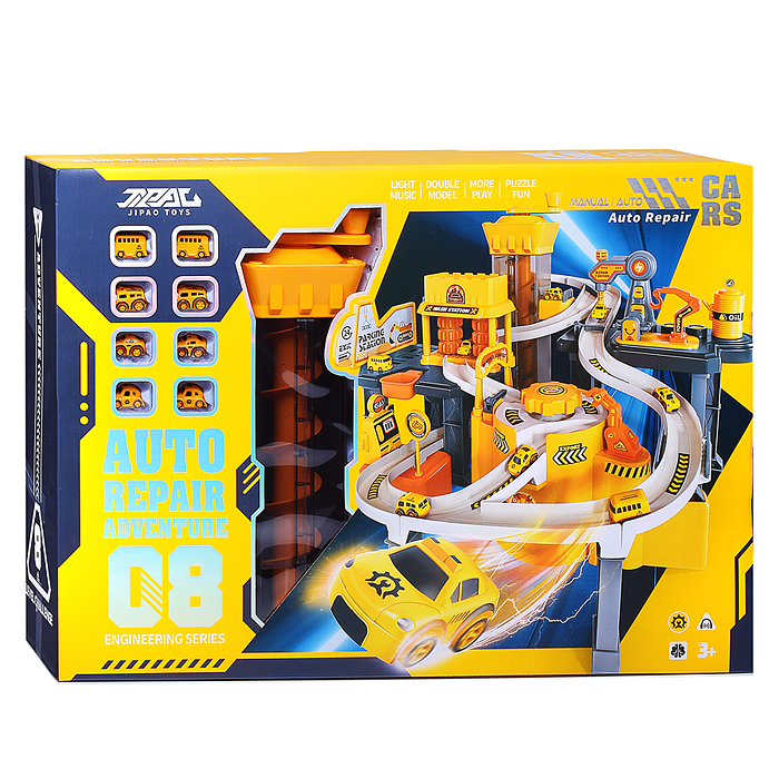 Парковка-трек JP588-13 "Стройплощадка" в коробке