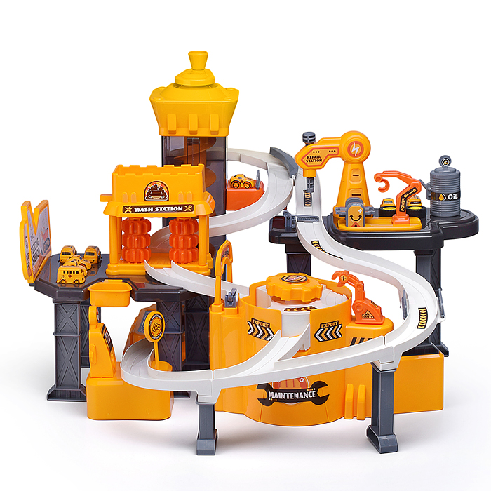 Парковка-трек JP588-13 "Стройплощадка" в коробке