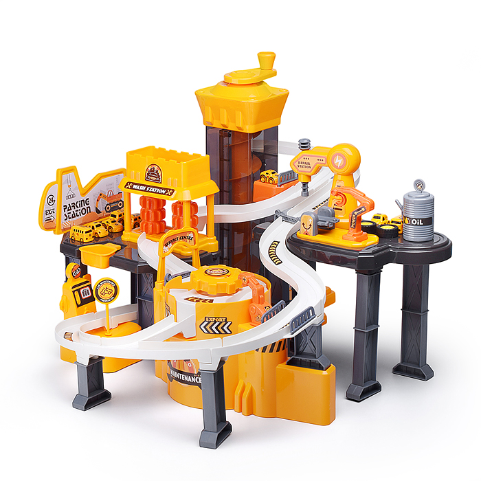 Парковка-трек JP588-13 "Стройплощадка" в коробке