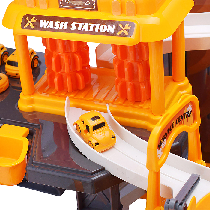 Парковка-трек JP588-13 "Стройплощадка" в коробке