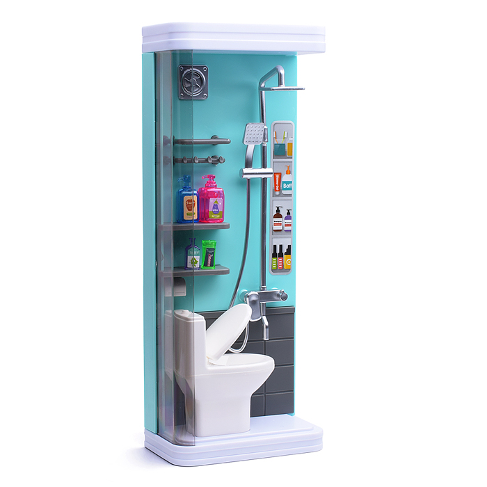 Набор мебели для кукол 818-363 "Прачечная" на батарейках, зеленая, в коробке