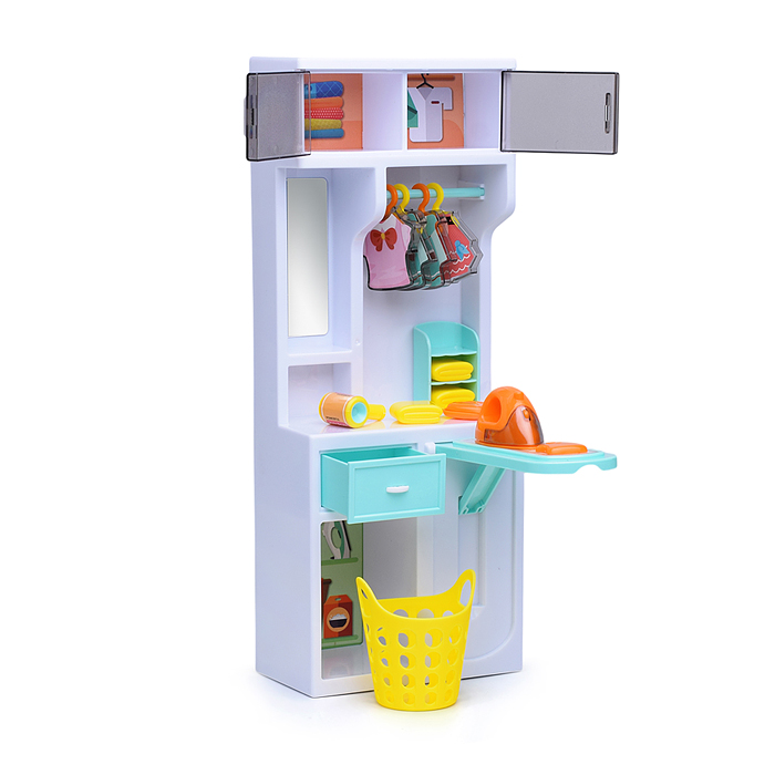 Набор мебели для кукол 818-363 "Прачечная" на батарейках, зеленая, в коробке