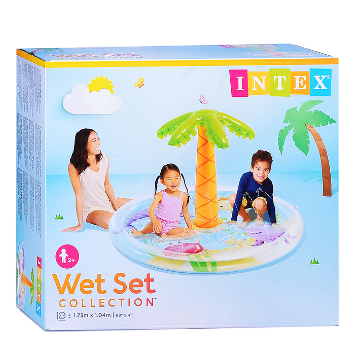 Фото к товару Бассейн детский надувной с фонтанчиками Intex "Пальма" (173х104 см, 166 л) Бассейн детский надувной с фонтанчиками Intex "Пальма" (173х104 см, 166 л)