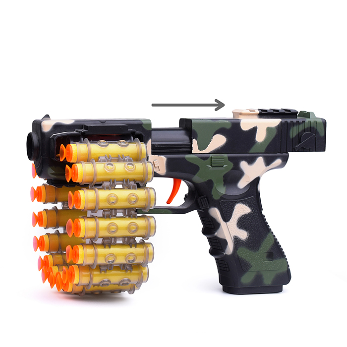 Фото к товару Пистолет BT0047-1 "Штурм" с мягкими полимерными пулями, в коробке Пистолет BT0047-1 "Штурм" с мягкими полимерными пулями, в коробке