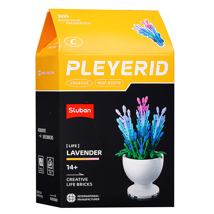 Конструктор M38-B1077 "Цветы в горшке" в ассортименте, (упак. 6шт.) в коробке