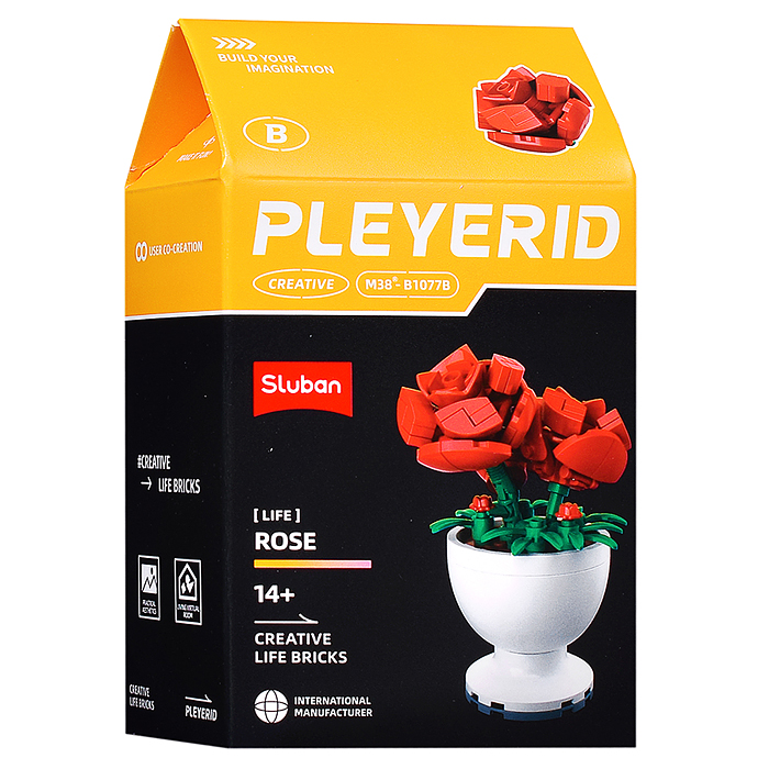 Конструктор M38-B1077 "Цветы в горшке" в ассортименте, (упак. 6шт.) в коробке