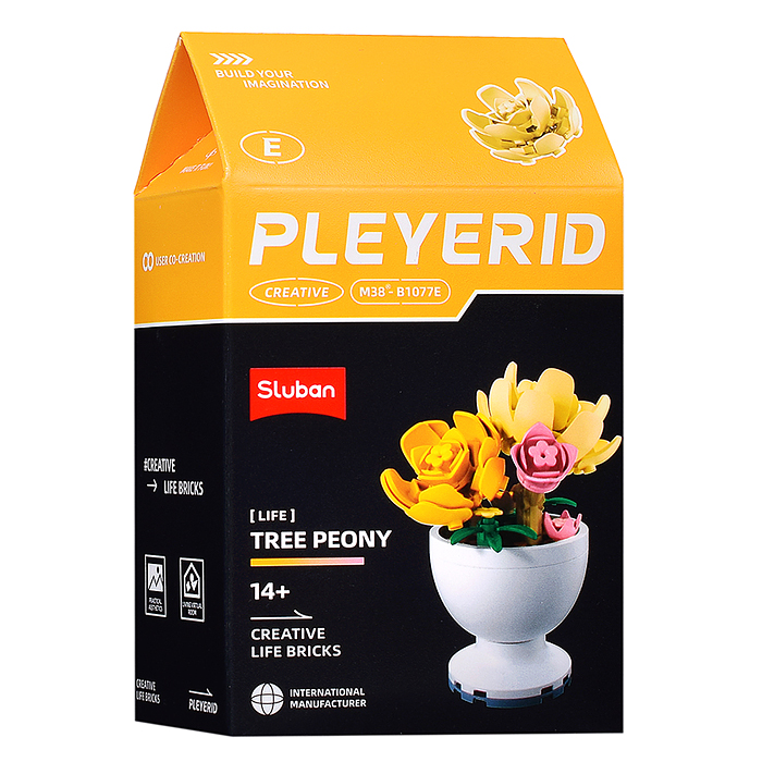 Конструктор M38-B1077 "Цветы в горшке" в ассортименте, (упак. 6шт.) в коробке