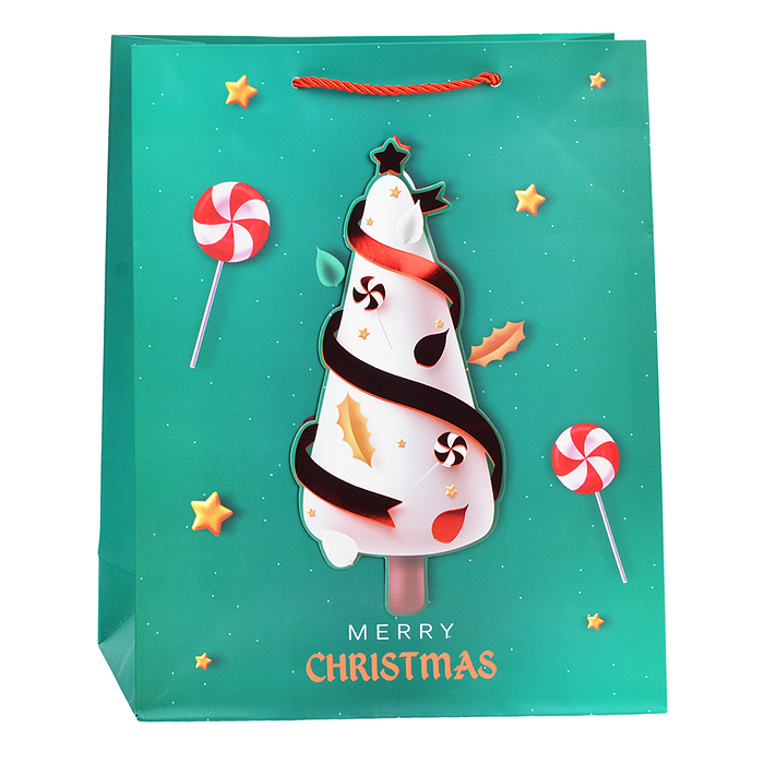 Фото к товару Пакет подарочный 00-4830 "Ёлочка" 26*32*10см. Пакет подарочный 00-4830 "Ёлочка" 26*32*10см.